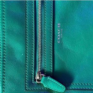 Green coach crossbody bag